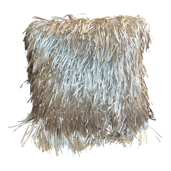 NO BRAND Other - Throw Pillow with Fringe, 20 x 20 inches, Tan